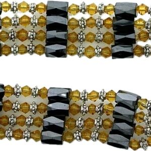 Gold Crystal Cloisonne
Hematite Magnetic Wrap Bracelet